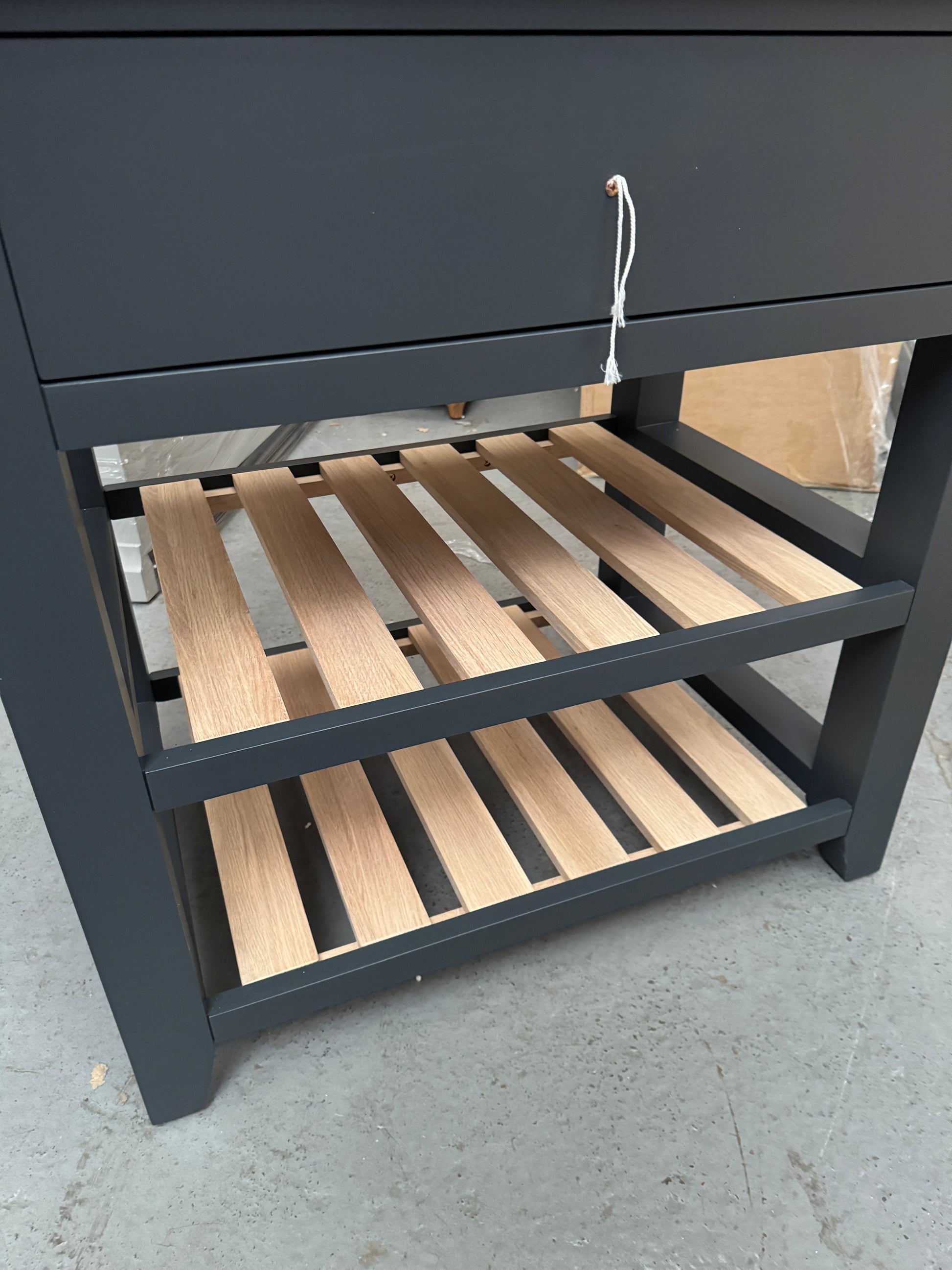 CHESTER CHARCOAL Small Kitchen Island with Granite Top Quality Furniture Clearance Ltd