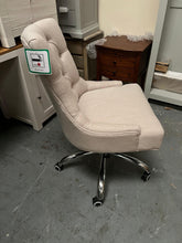 Load image into Gallery viewer, Upholstered Office Chair - Stone Linen Quality Furniture Clearance Ltd
