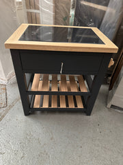 CHESTER CHARCOAL Small Kitchen Island with Granite Top Quality Furniture Clearance Ltd