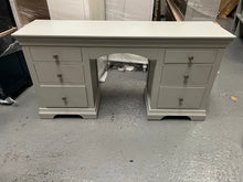 Load image into Gallery viewer, CHANTILLY PEBBLE GREY Double Pedestal Dressing Table Quality Furniture Clearance Ltd
