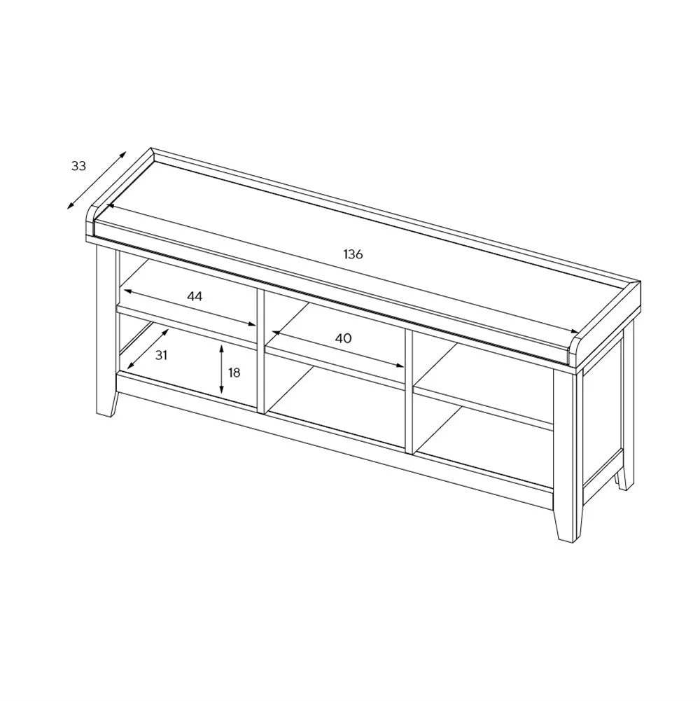 CHESTER DOVE GREY
Large Open Shoe Bench Quality Furniture Clearance Ltd