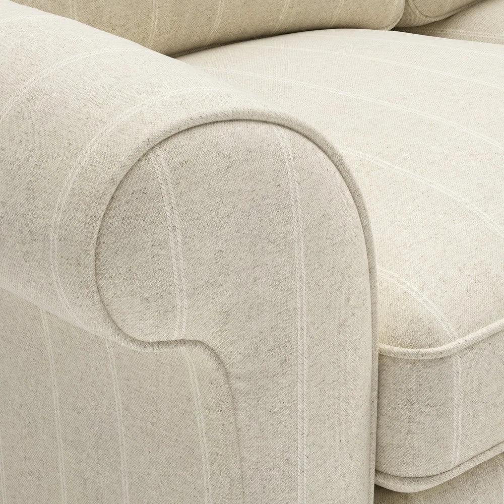 HURLEY Large 2 Seater - Natural - Compton Stripe Quality Furniture Clearance Ltd