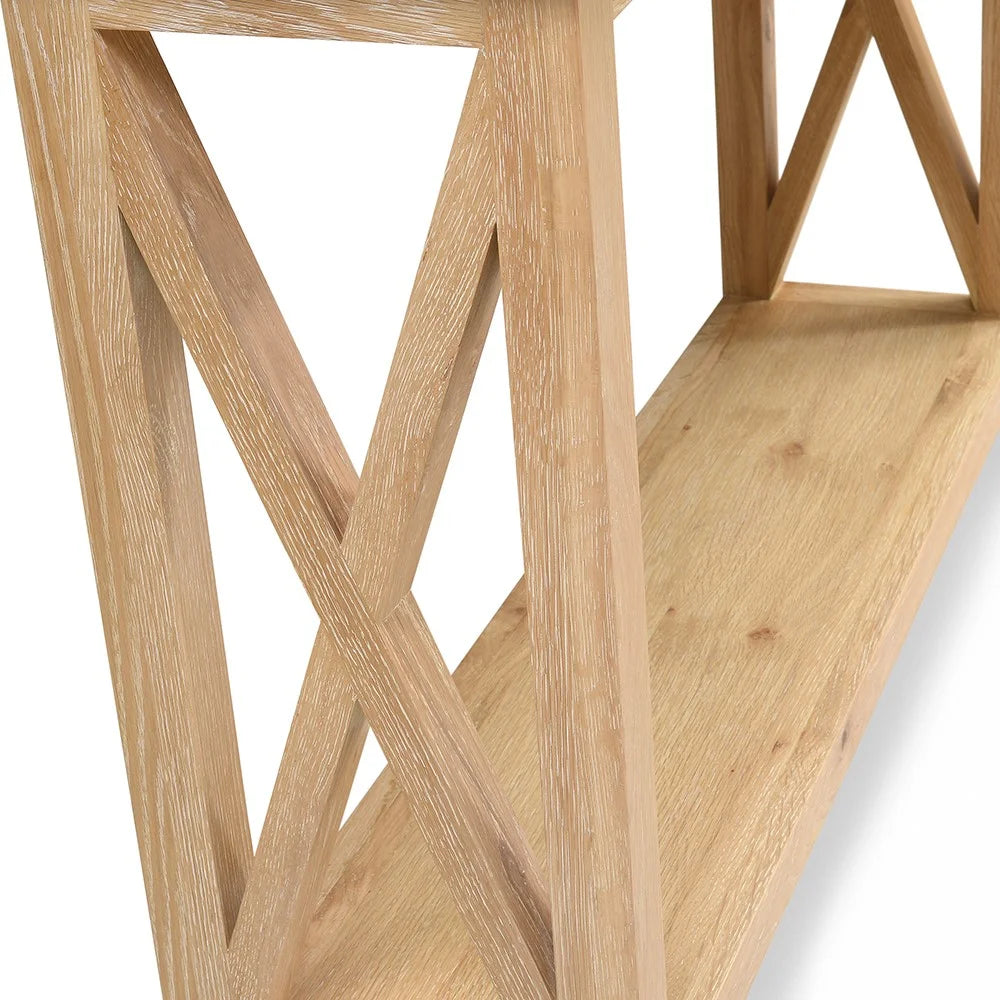 INGLESHAM WHITEWASH OAK Console Table Quality Furniture Clearance Ltd