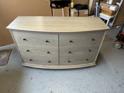 Winchcome Smoked Oak Low and Wide 6 Drawer Chest Quality Furniture Clearance Ltd