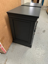 Load image into Gallery viewer, CHANTILLY DUSKY BLACK Set of 2 Bedside Tables Quality Furniture Clearance Ltd
