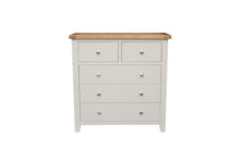 Load image into Gallery viewer, HAMPSHIRE 2 OVER 3 DRAWER CHEST – GREY/OAK Quality Furniture Clearance Ltd
