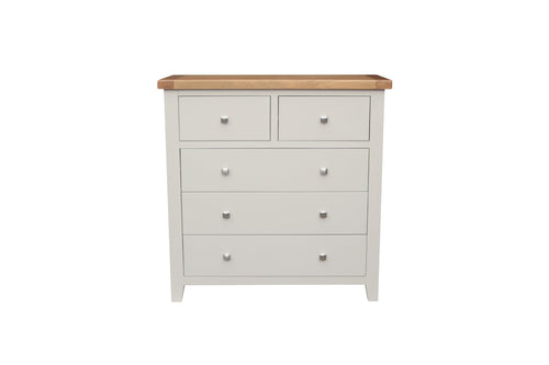 HAMPSHIRE 2 OVER 3 DRAWER CHEST – GREY/OAK Quality Furniture Clearance Ltd