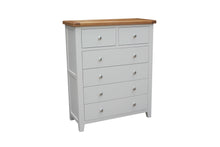 Load image into Gallery viewer, HAMPSHIRE 2 OVER 4 DRAW CHEST – GREY/OAK Quality Furniture Clearance Ltd
