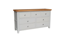 Load image into Gallery viewer, HAMPSHIRE 3 OVER 4 DRAW CHEST – GREY/OAK Quality Furniture Clearance Ltd
