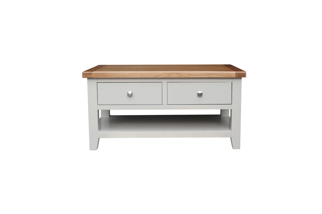 HAMPSHIRE COFFEE TABLE – GREY/OAK Quality Furniture Clearance Ltd