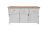 HAMPSHIRE LARGE SIDEBOARD – GREY/OAK Quality Furniture Clearance Ltd