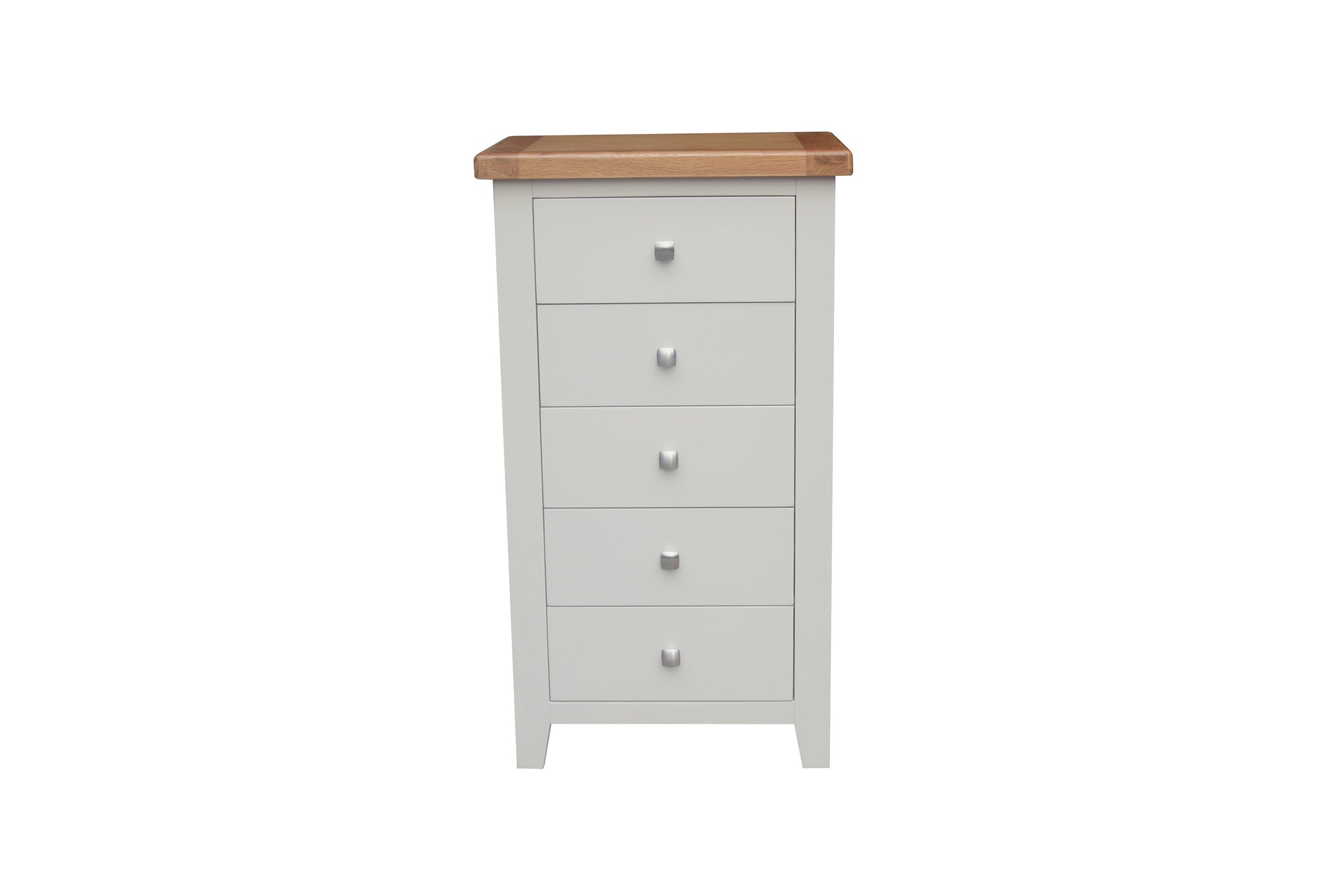HAMPSHIRE 5 DRAW TALL CHEST – GREY/OAK Quality Furniture Clearance Ltd