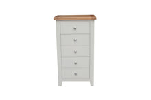 Load image into Gallery viewer, HAMPSHIRE 5 DRAW TALL CHEST – GREY/OAK Quality Furniture Clearance Ltd
