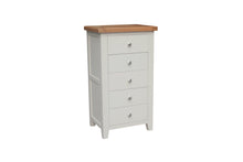 Load image into Gallery viewer, HAMPSHIRE 5 DRAW TALL CHEST – GREY/OAK Quality Furniture Clearance Ltd

