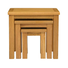 Load image into Gallery viewer, OAKLAND RUSTIC OAK
New Nest of 3 Tables Quality Furniture Clearance Ltd
