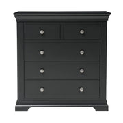 CHANTILLY DUSKY BLACK
5 Drawer Chest Quality Furniture Clearance Ltd