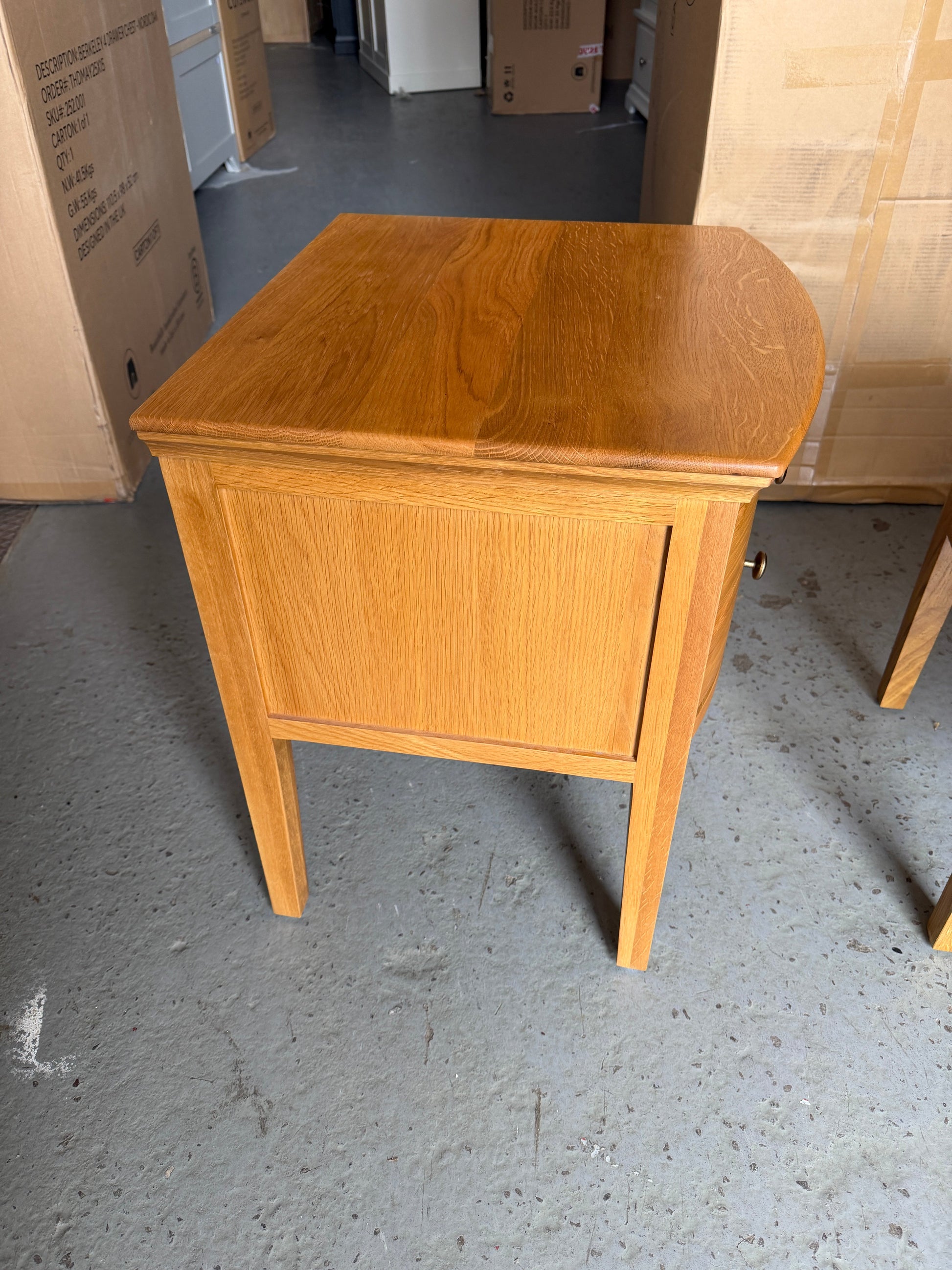Set of 2 Winchcombe Oiled Oak 2 Drawer Bedside Table Quality Furniture Clearance Ltd