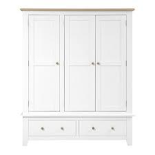 CHESTER PURE WHITE Triple Wardrobe Quality Furniture Clearance Ltd