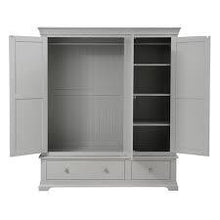 Load image into Gallery viewer, CHANTILLY PEBBLE GREY Triple Wardrobe Quality Furniture Clearance Ltd

