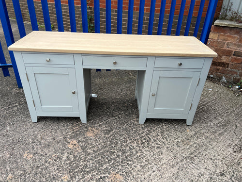 Chester Dove Grey Double Pedestal Desk furniture delivered 
