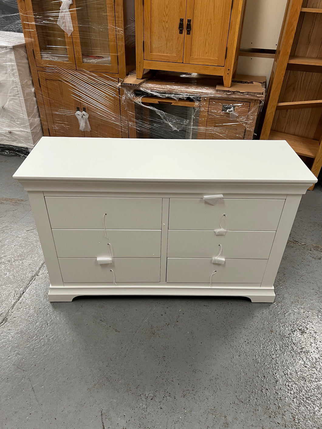 Chantilly Warm White 3 + 3 Chest Quality Furniture Clearance Ltd