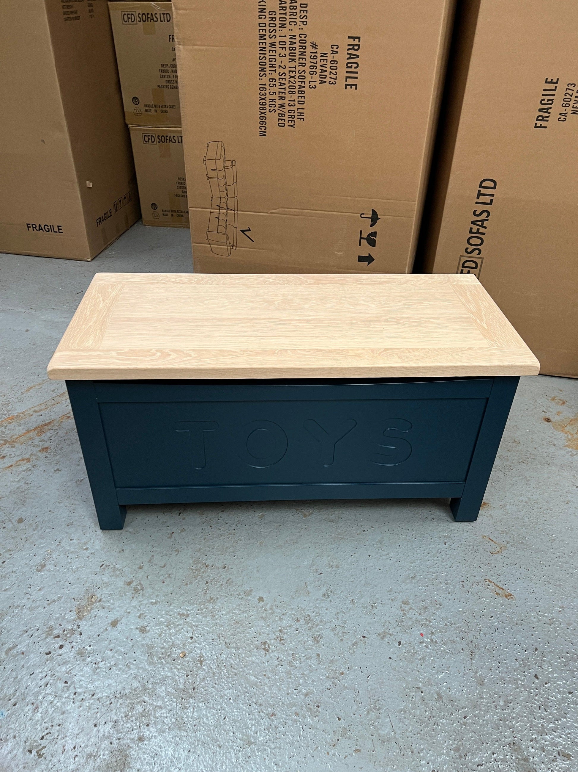 CHESTER MIDNIGHT BLUE Toy Box Quality Furniture Clearance Ltd