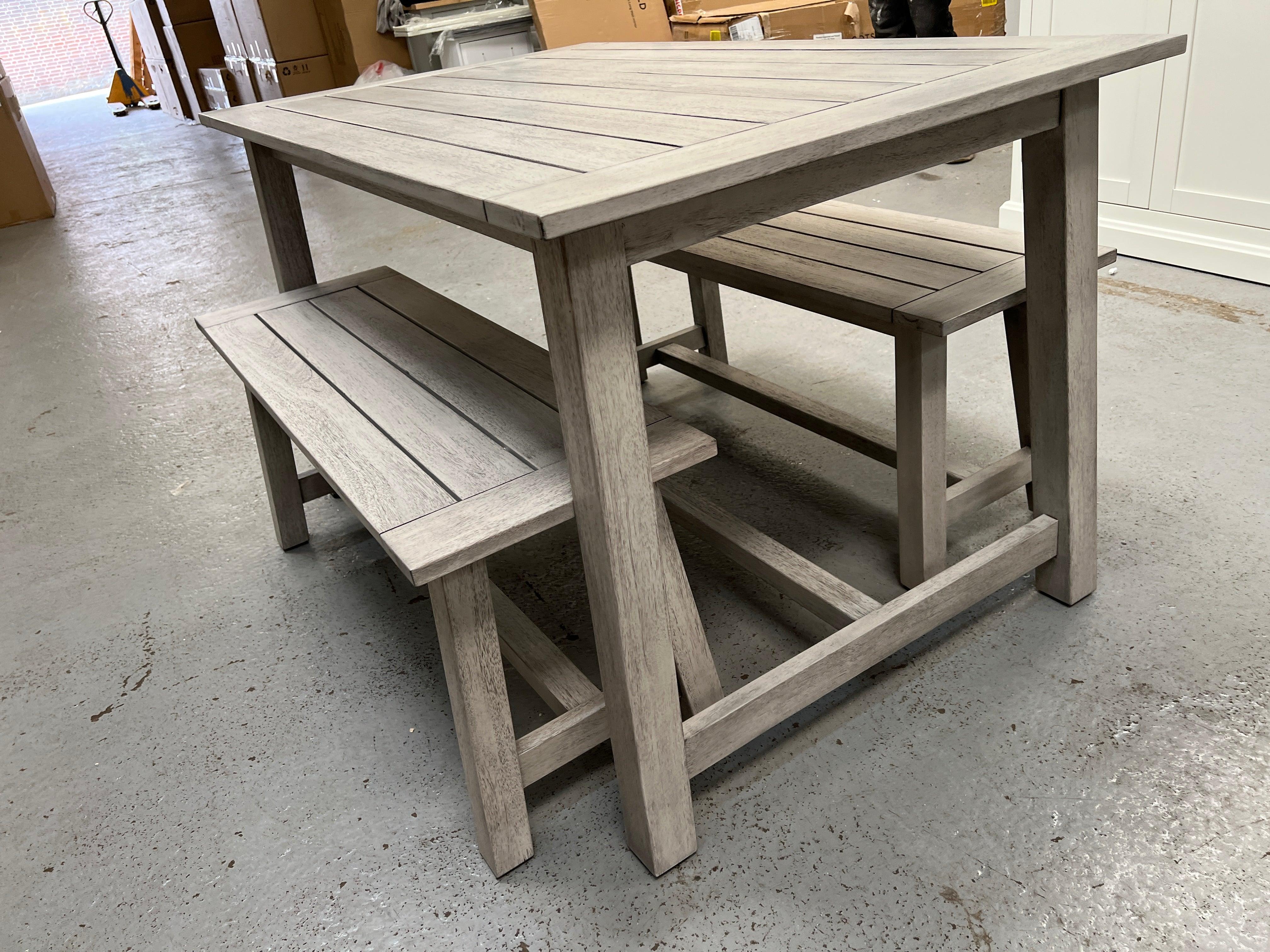Baunton Trestle bench set Quality Furniture Clearance Ltd