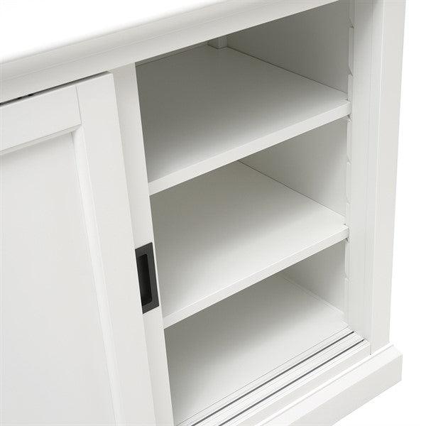 STOW WARM WHITE Sliding Door Sideboard Quality Furniture Clearance Ltd