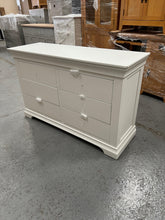 Load image into Gallery viewer, Chantilly Warm White 3 + 3 Chest Quality Furniture Clearance Ltd
