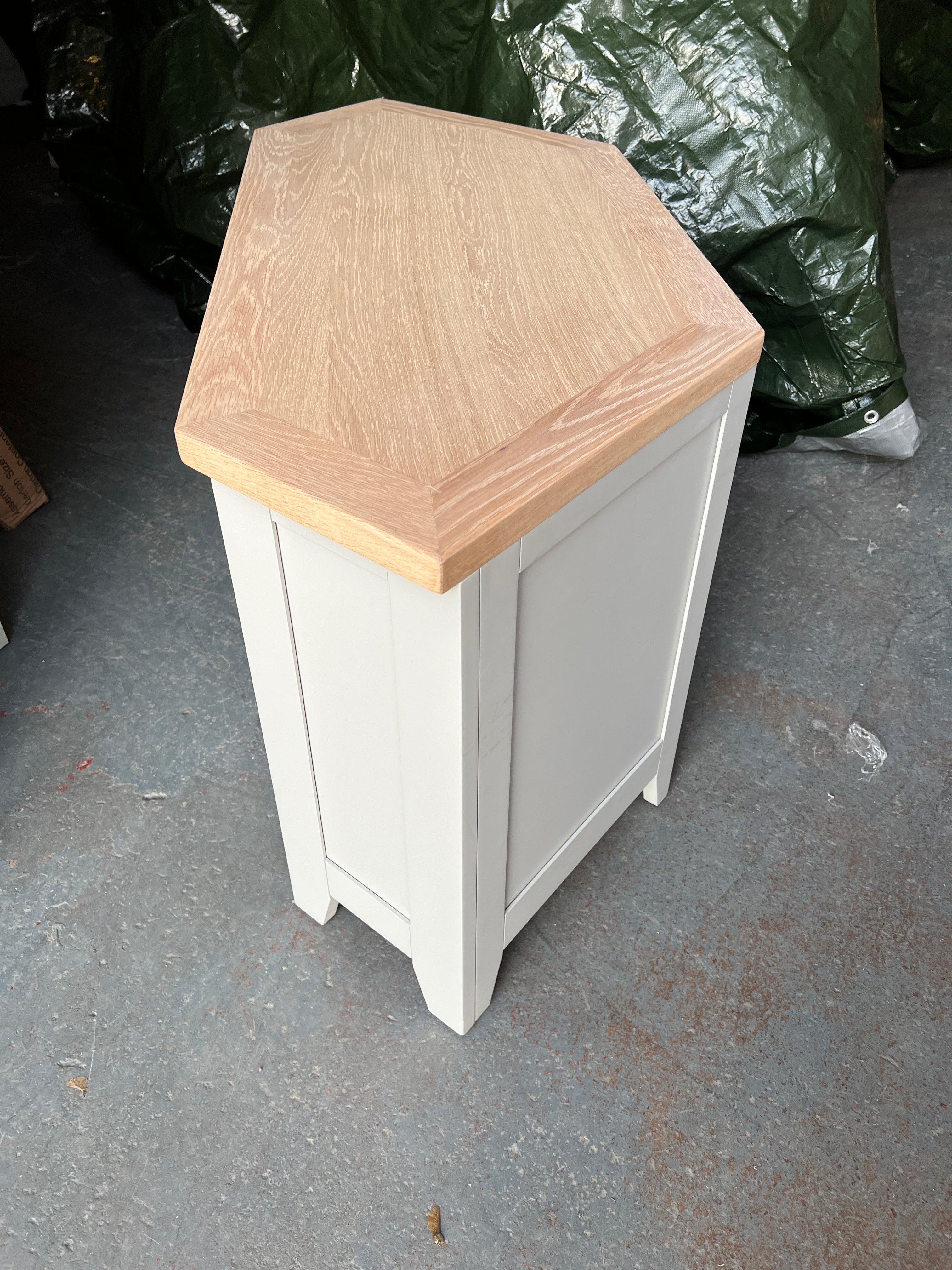 Chester Dove Grey Large Corner TV Stand Quality Furniture Clearance Ltd