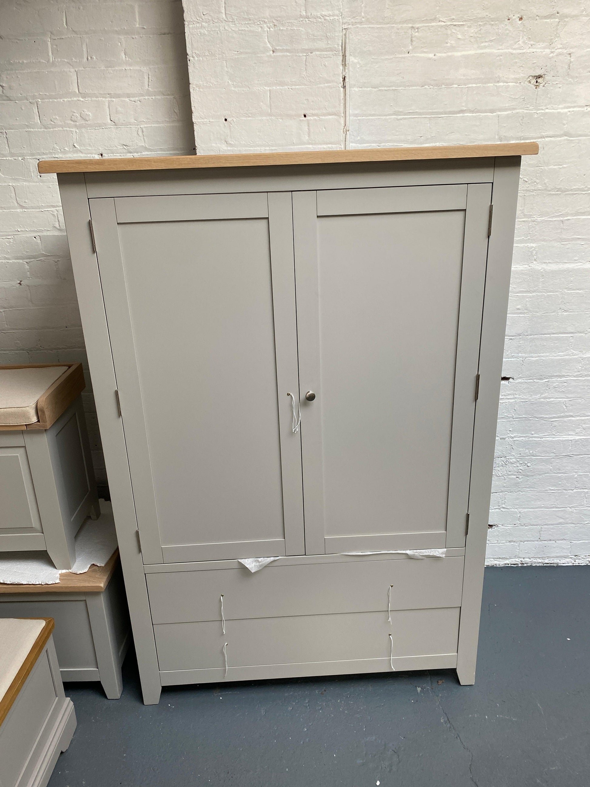Chester Dove Grey Grand Storage Cupboard/Larder furniture delivered 