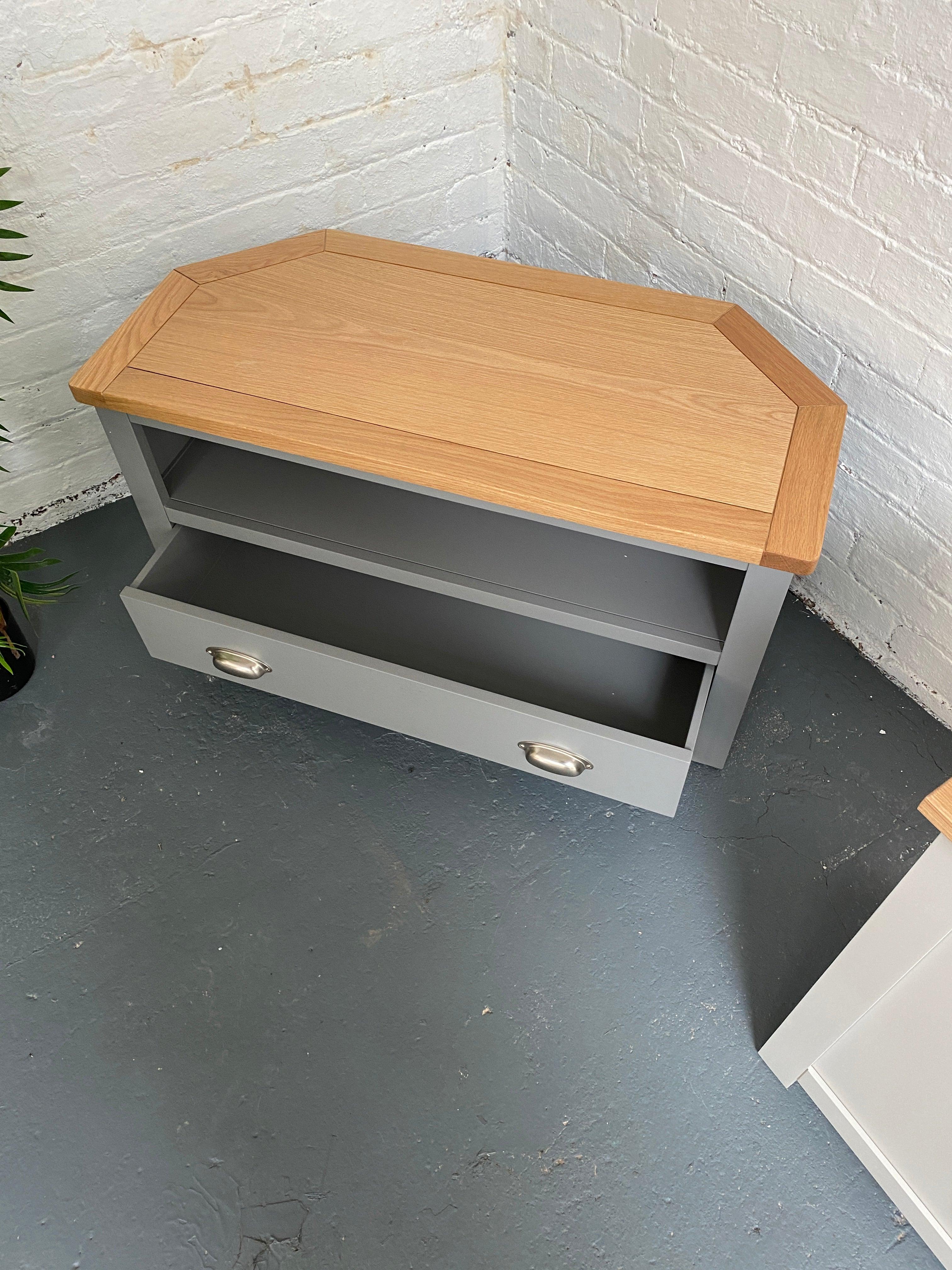 Storm Grey Corner TV Unit - Up to 44''. furniture delivered 