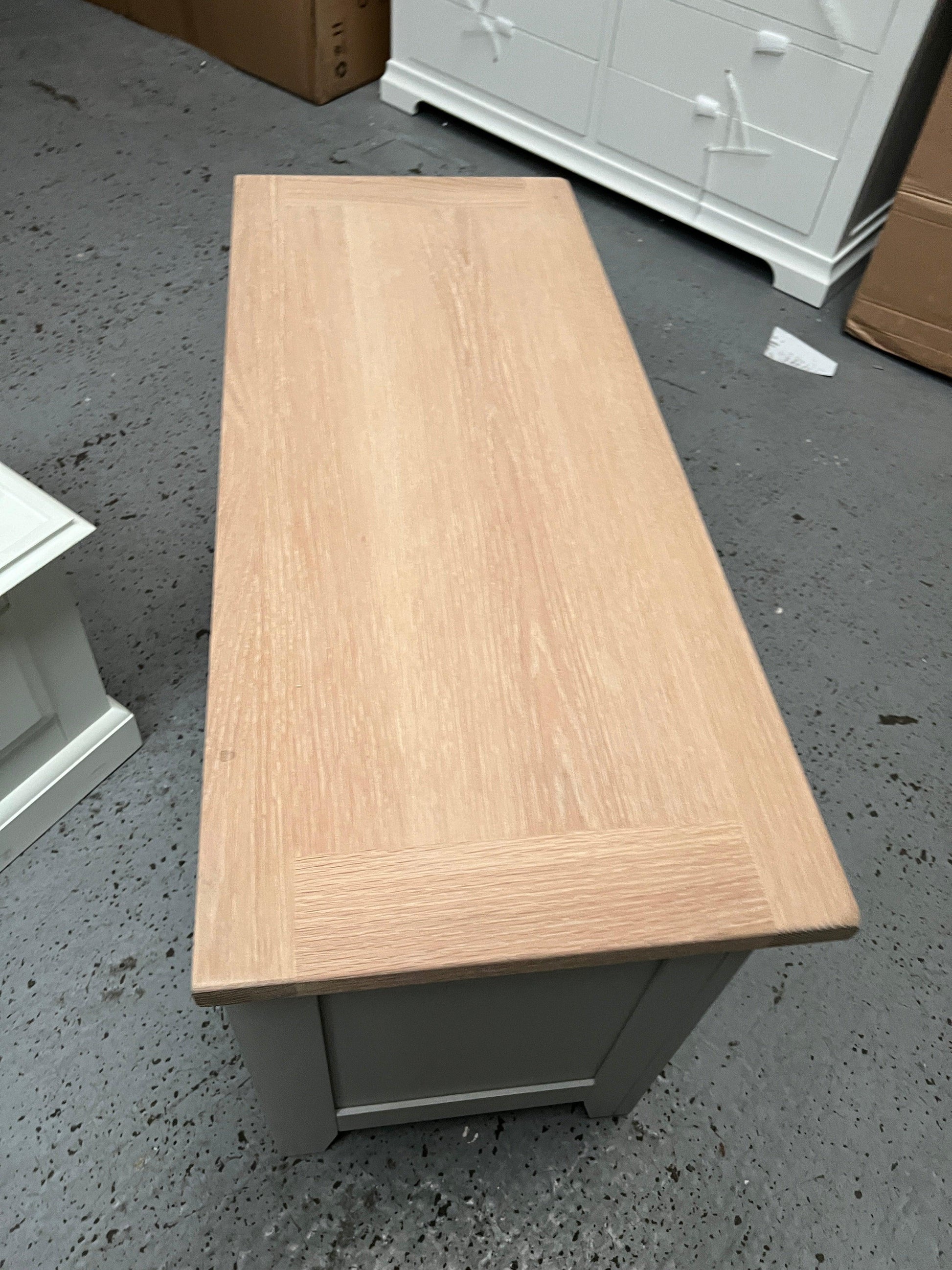 Chester Dove Grey Small TV Stand Quality Furniture Clearance Ltd