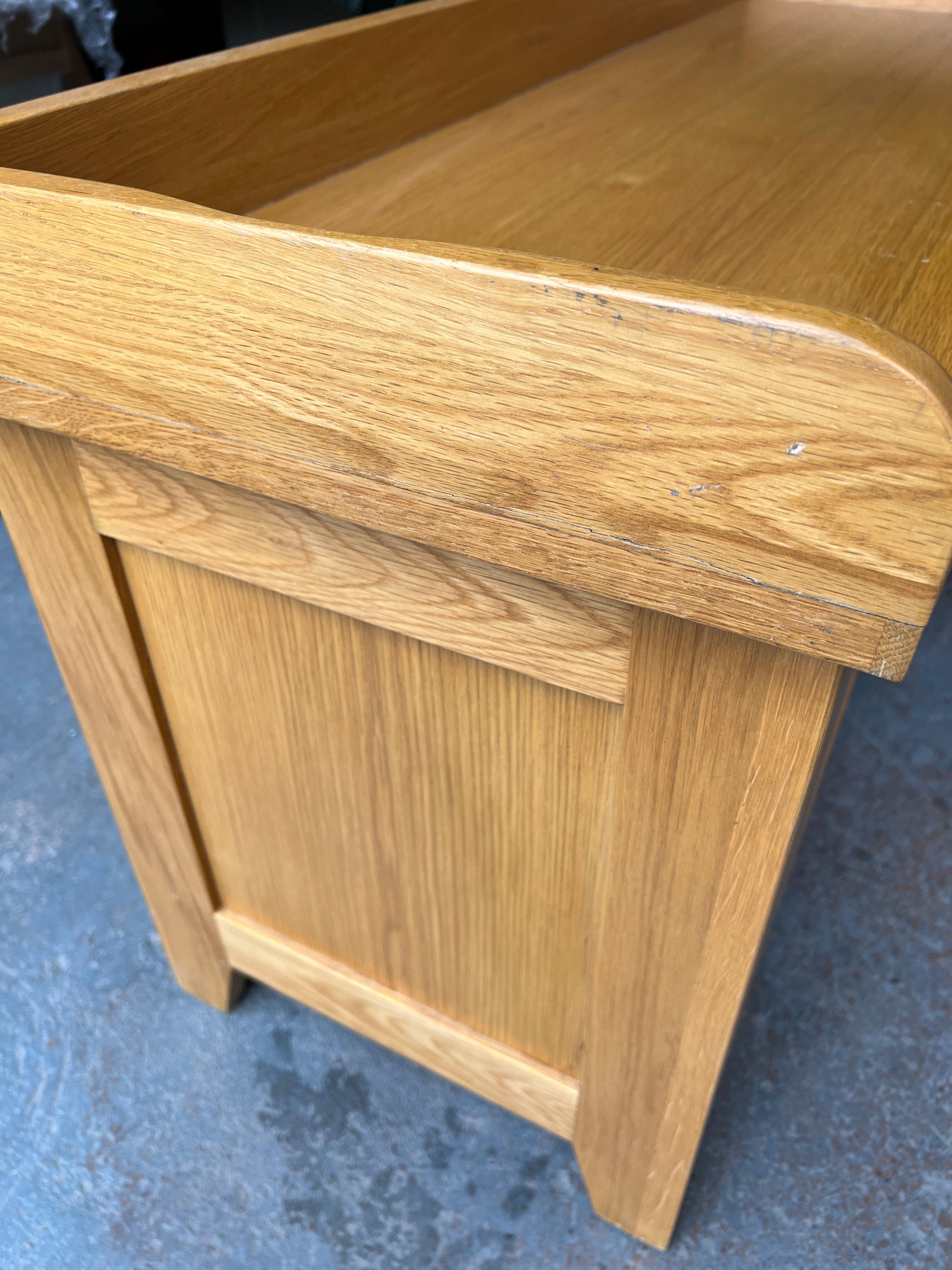 Oakland Rustic Oak Hidden Shoe Storage Bench Quality Furniture Clearance Ltd
