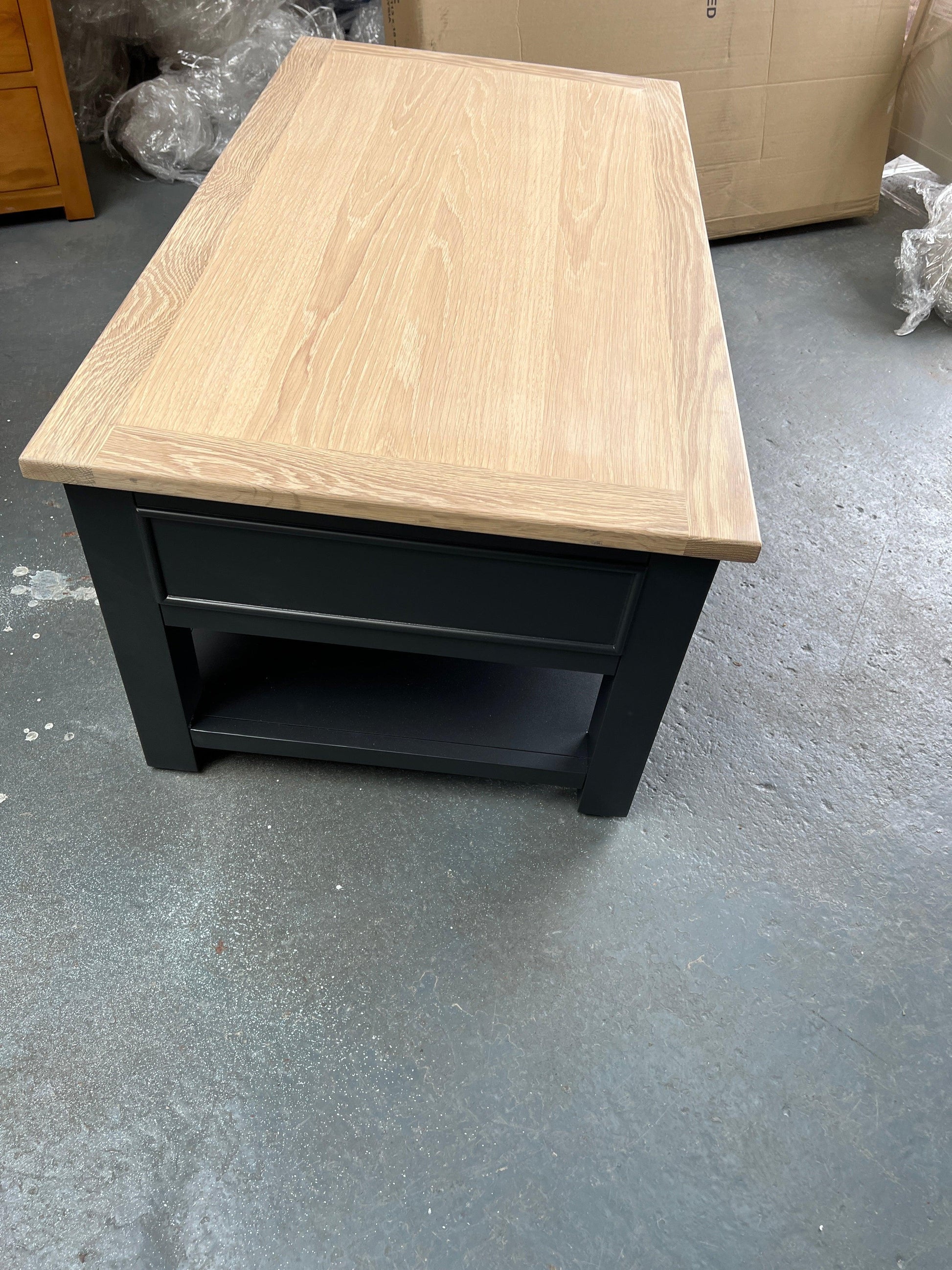 Elwood Charcoal Coffee Table with Drawers furniture delivered 