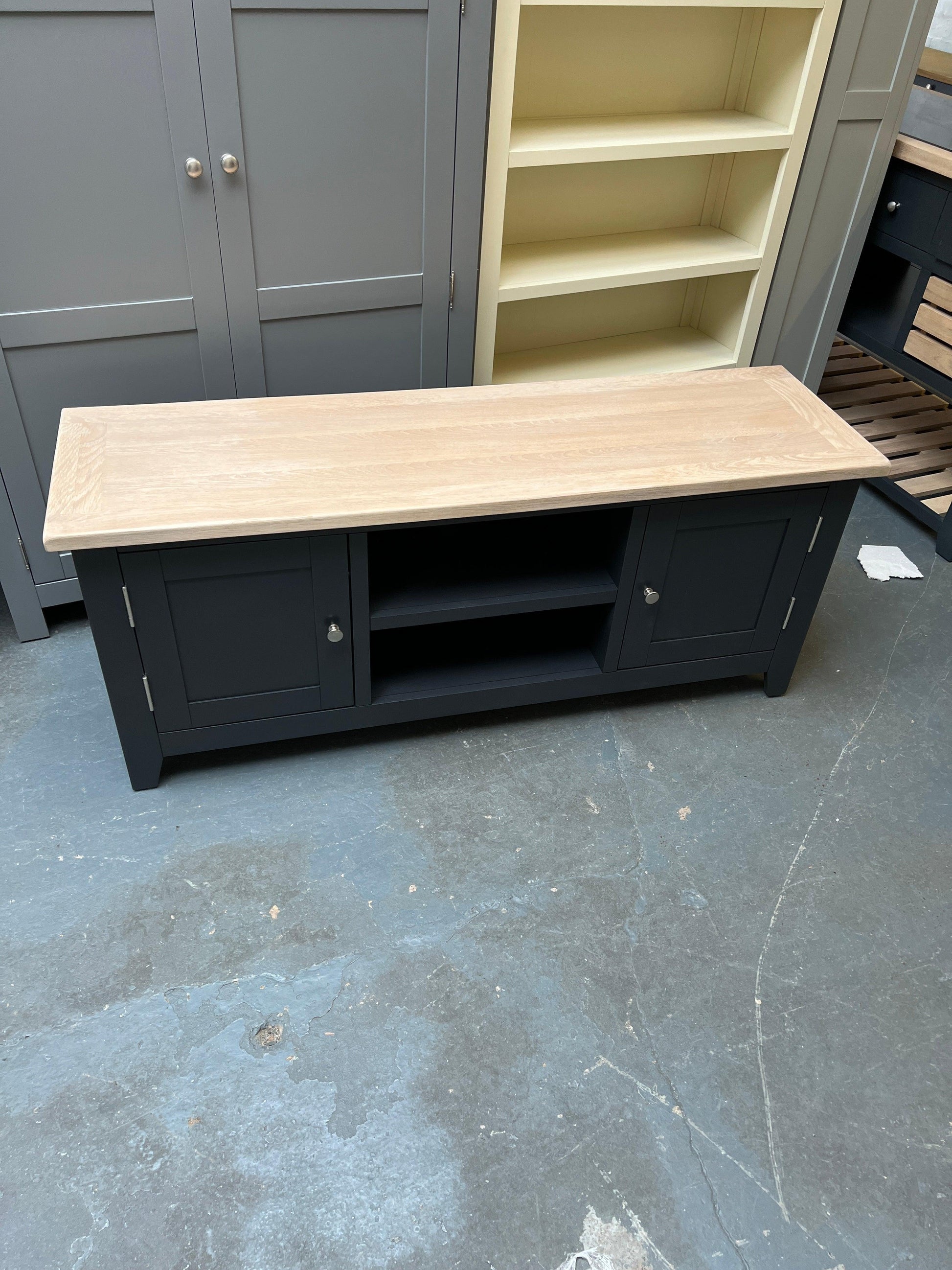Chester Charcoal Widescreen TV Unit - Up to 65" furniture delivered 