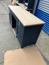 Load image into Gallery viewer, CHESTER MIDNIGHT BLUE Double Pedestal Desk Quality Furniture Clearance Ltd

