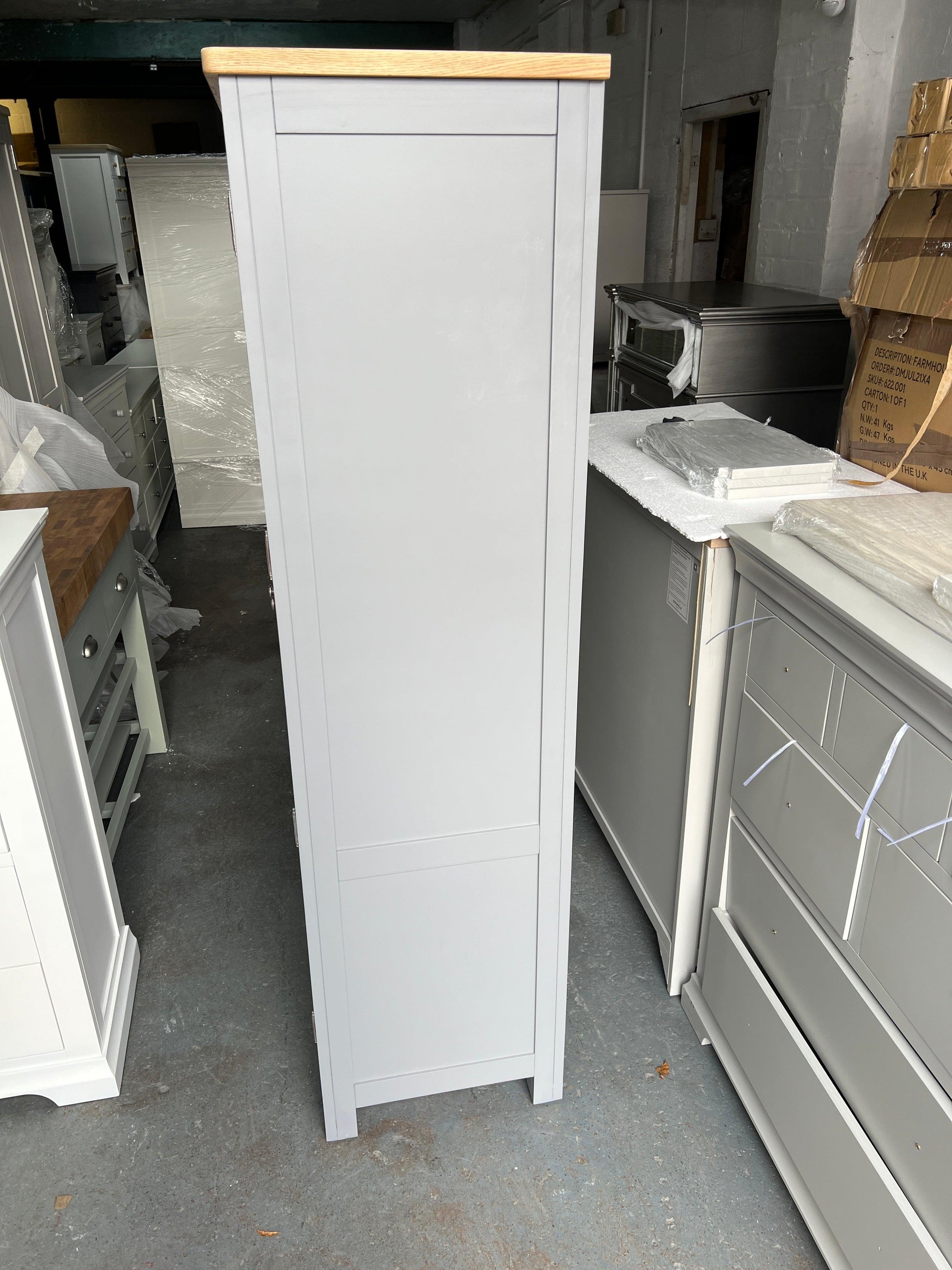 Sussex Storm Grey Double Larder. furniture delivered 