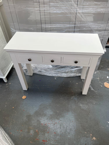 Chantilly Warm White Console Desk Quality Furniture Clearance Ltd