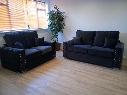 MILAN – 3S2S – BLACK VELVET furniture delivered