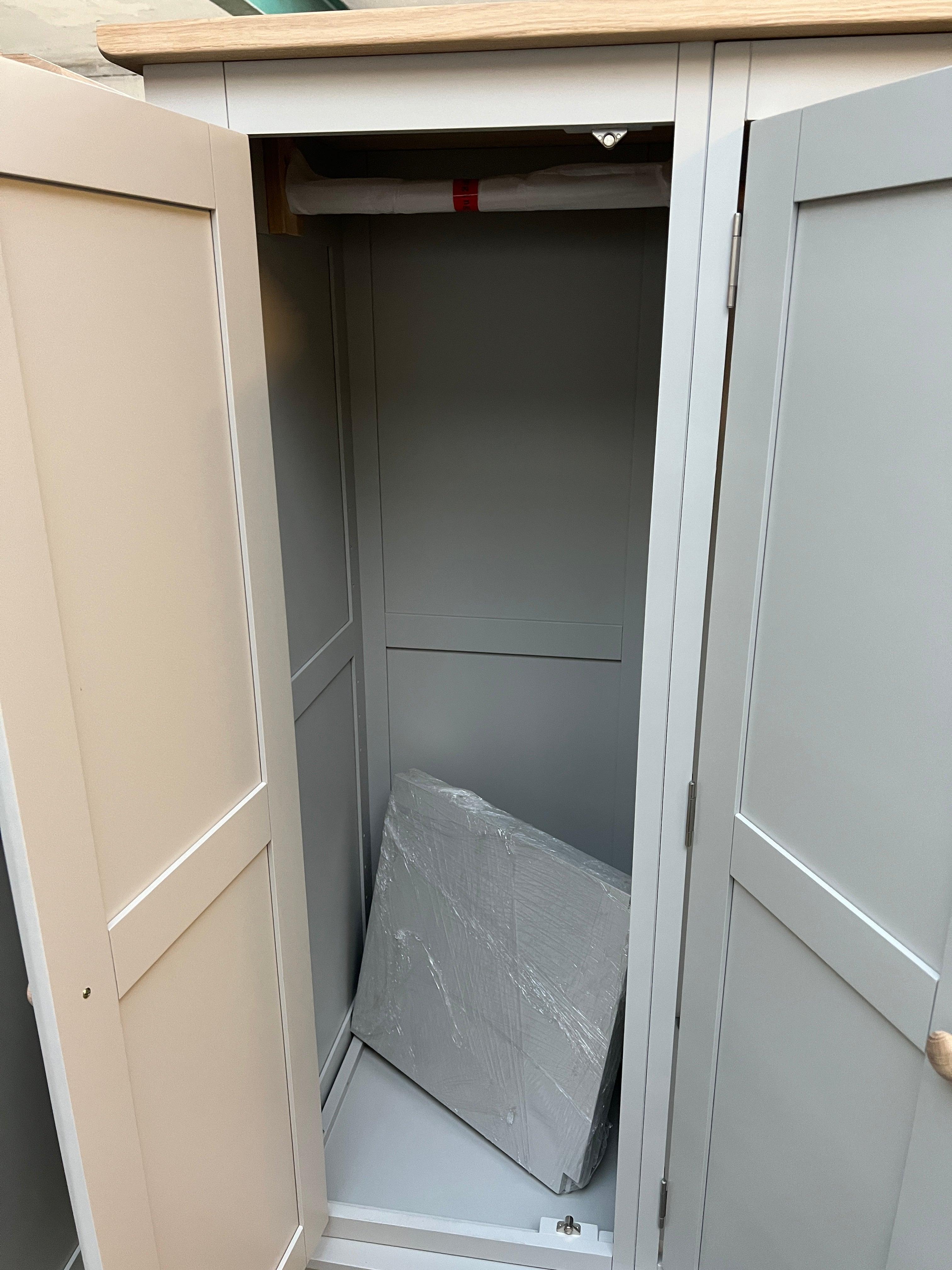 Chester Dove Grey Four Door Quad Wardrobe furniture delivered 