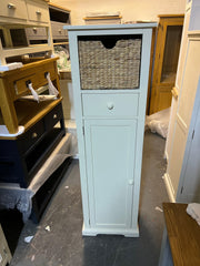 Farmhouse Painted Tall Slim Shoe Cupboard Quality Furniture Clearance Ltd