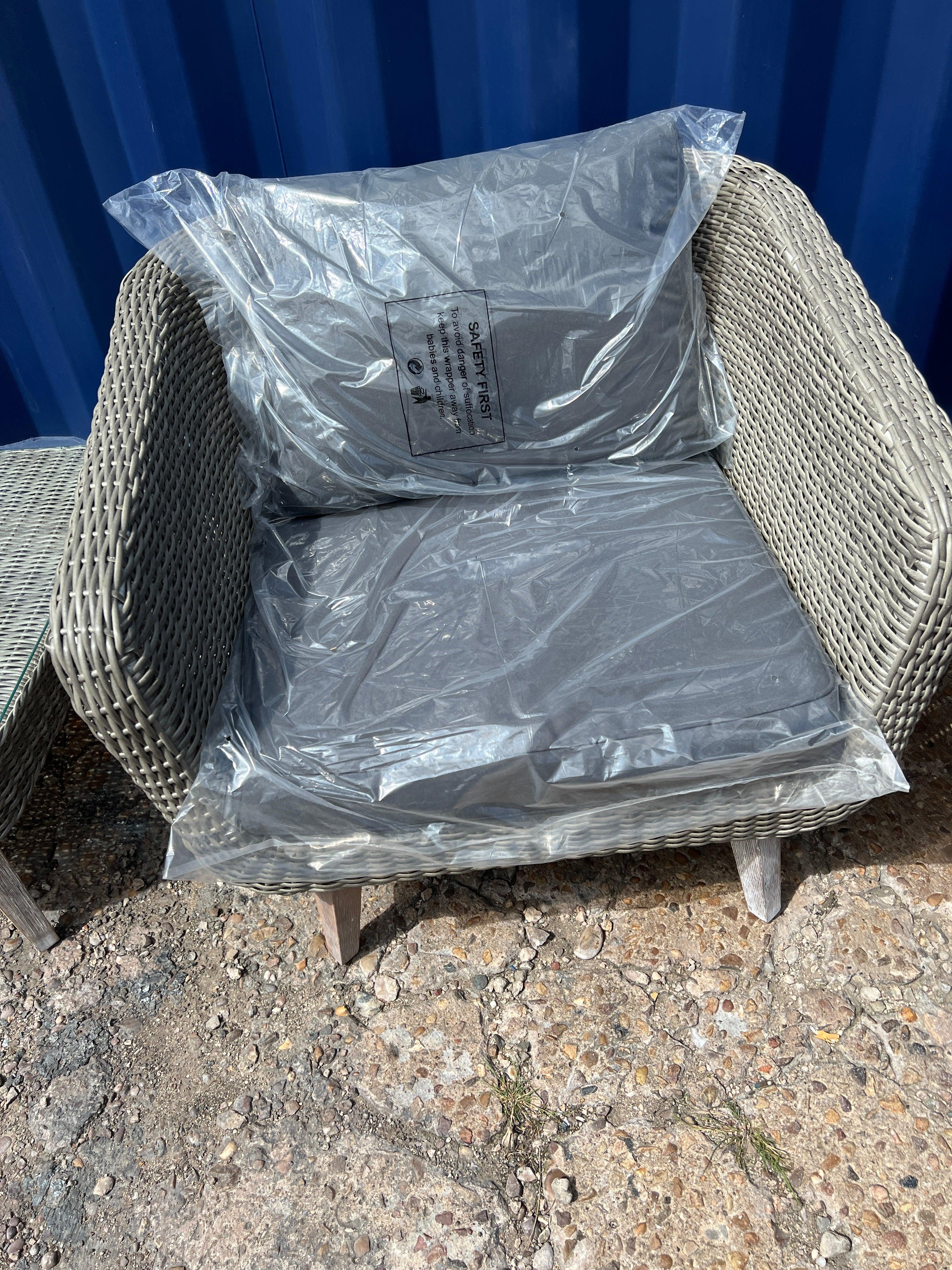 Rattan Cerney 4 Piece Lounge Set - Grey Quality Furniture Clearance Ltd