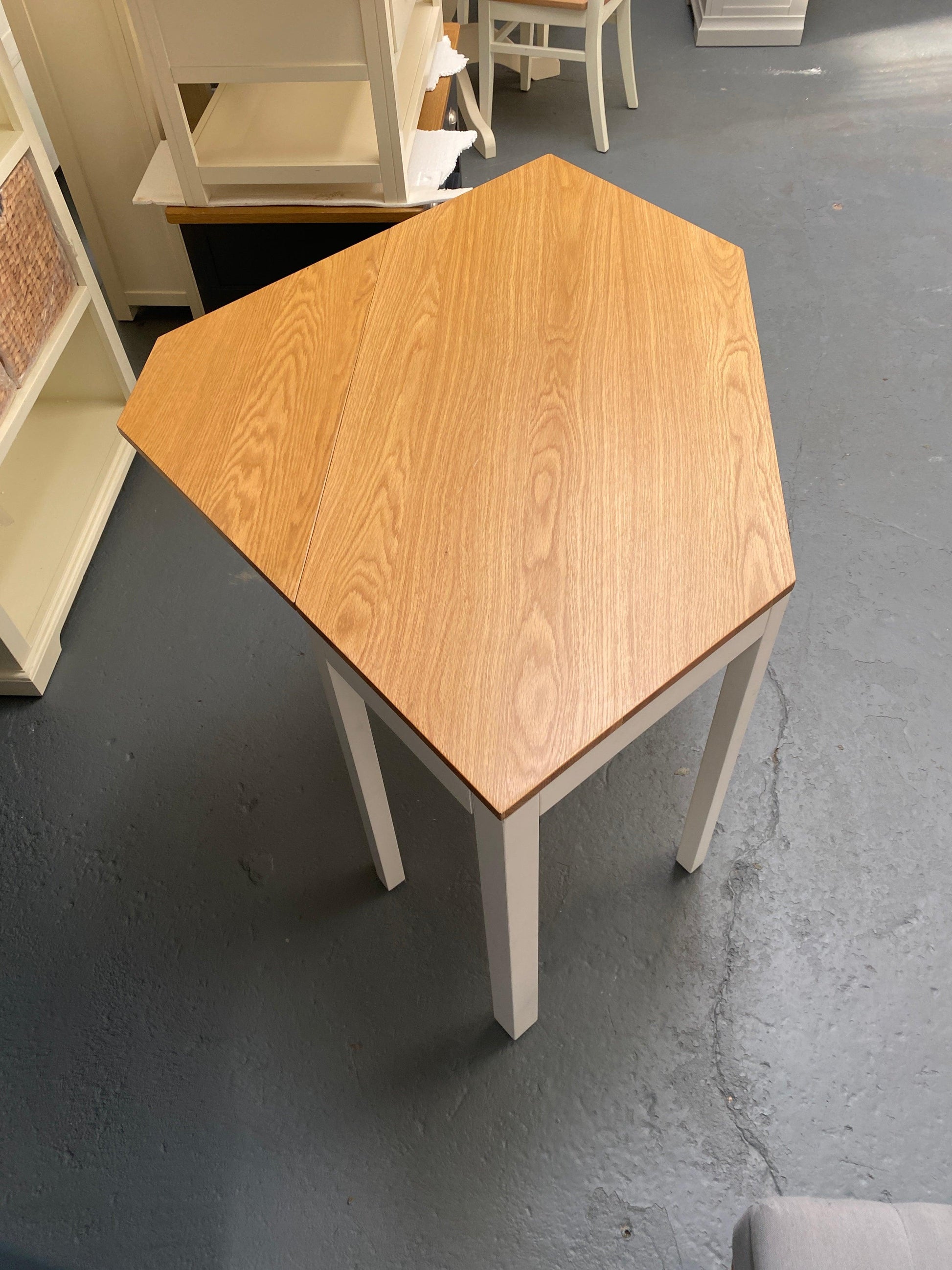 Warm White Corner Desk with Topper - furniture delivered 