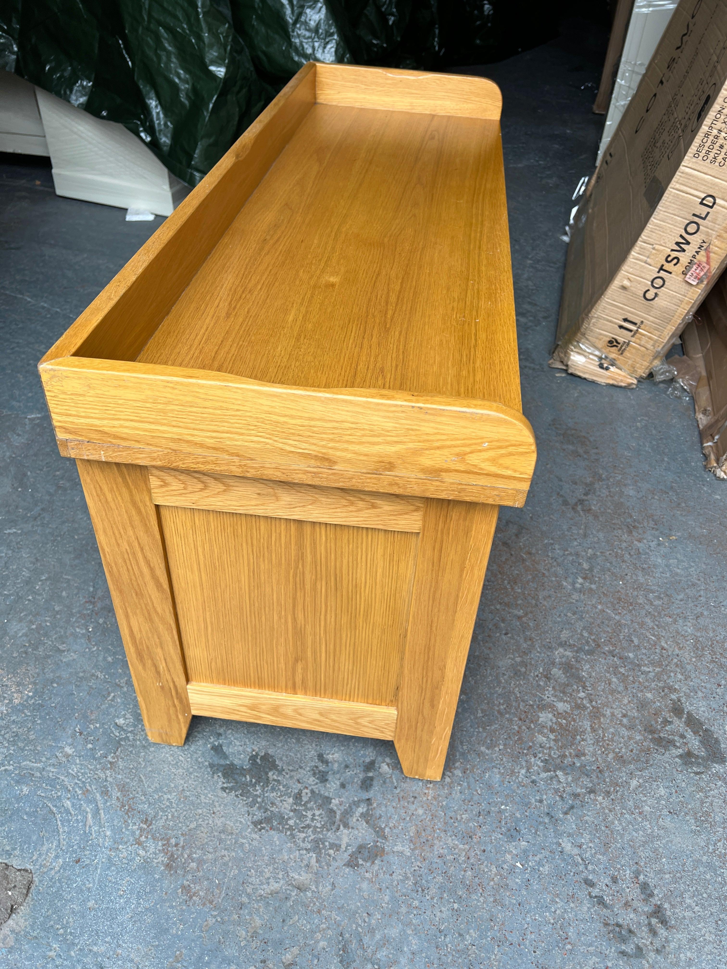 Oakland Rustic Oak Hidden Shoe Storage Bench Quality Furniture Clearance Ltd