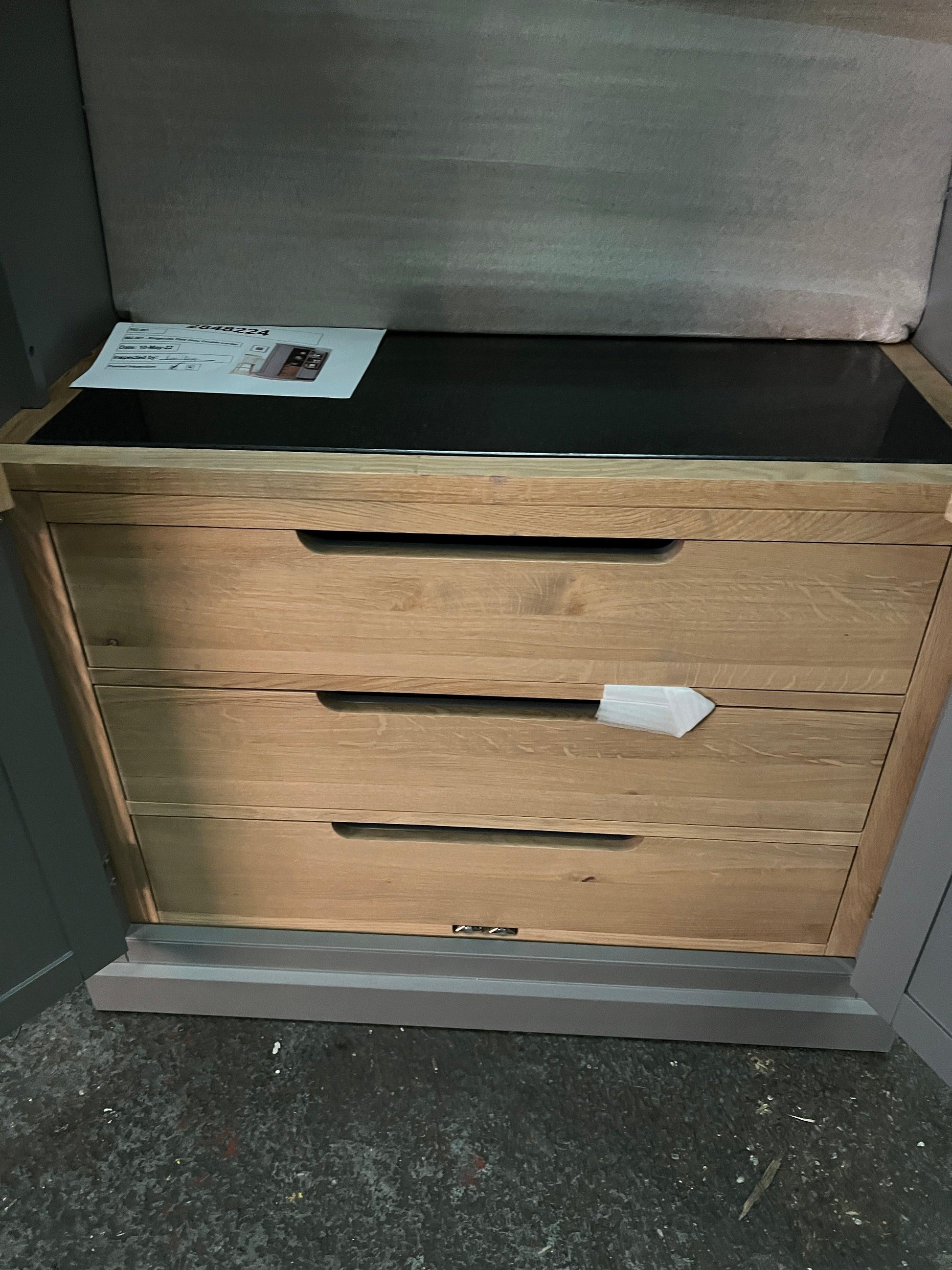 Kingscote Flint Grey Double Larder Quality Furniture Clearance Ltd