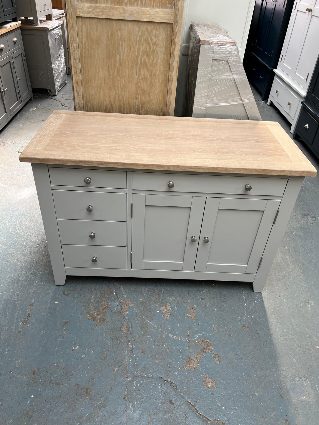 Chester Dove Grey Hidden Desk with Drawers furniture delivered 