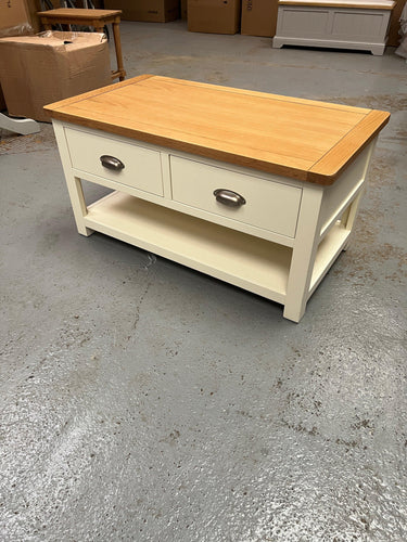 Sussex Cotswold Cream Coffee Table With Drawers furniture delivered 