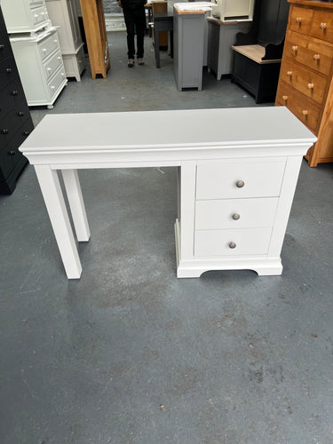 Chantilly Warm White Single Pedestal Dressing Table / Desk furniture delivered 