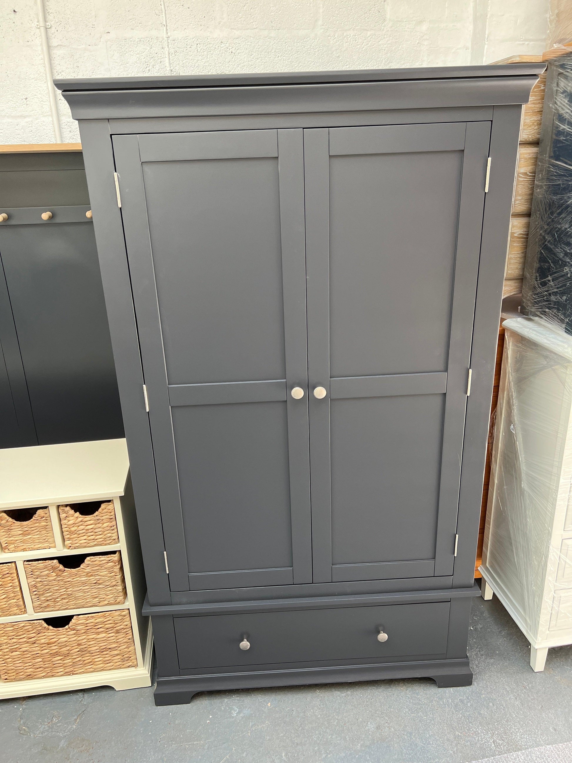 Chantilly Dusky Black Double Wardrobe furniture delivered
